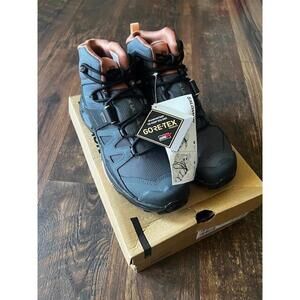 NEW SALOMON Women's X Ultra 4 Mid GTX - Ebony/Mocha Mousse/Almond Cream - 7.5